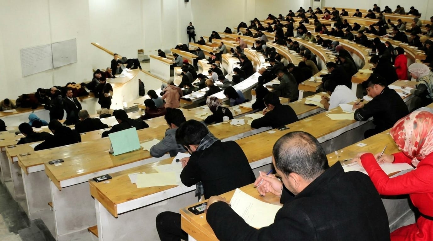 احتجاج الطلبة الموظفين ضد رسوم التوقيت الميسر أمام البرلمان